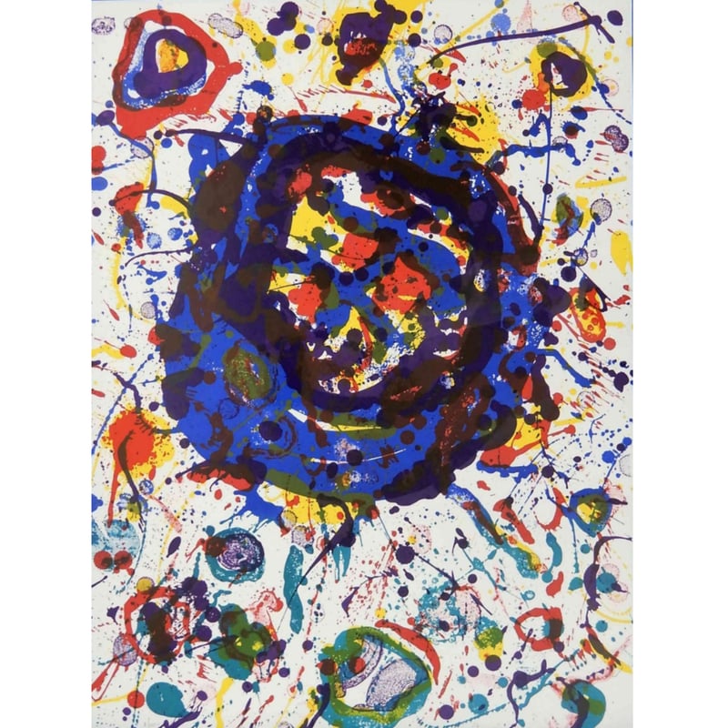 サム・フランシス「Untitled」;「天空の詩」より リトグラフ