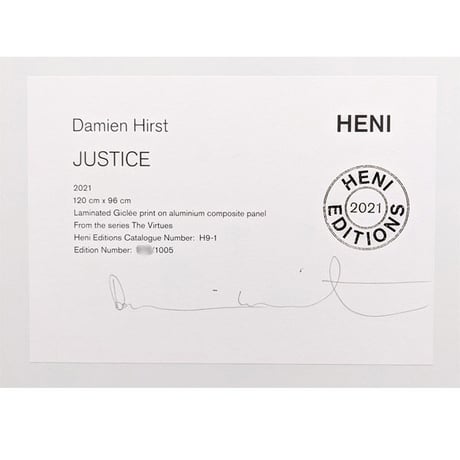 ダミアン・ハースト「Justice」;「The Virtues」よりジークレー