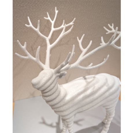 【在庫有・要問合作品】名和晃平「Particle - White Deer (MB)」ミックスドメディア