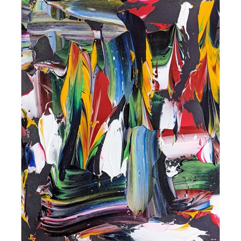 門田光雅「Sound 2」アクリル・カーボンランダム | BISENDO art gallery