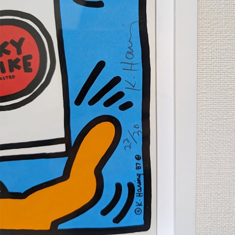 キース・ヘリング「Lucky Strike」シルクスクリーン