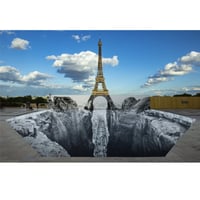 JR「Trompe l'oeil, Les Falaises du Trocadéro（1-2）」ジークレー
