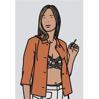 ジュリアン・オピー「Ruth smoking 1」シルクスクリーン