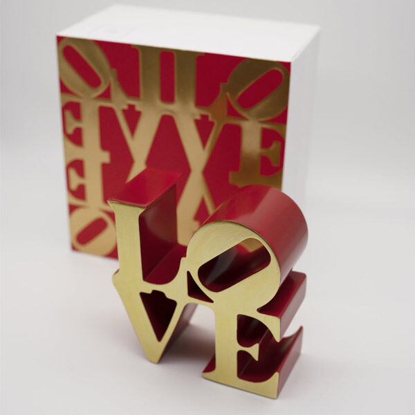 ■限定500個■ ロバート インディアナ 『LOVE』RED GOLD 証明書 ロバート・インディアナ「LOVE（Red,Gold）」ポリストーン