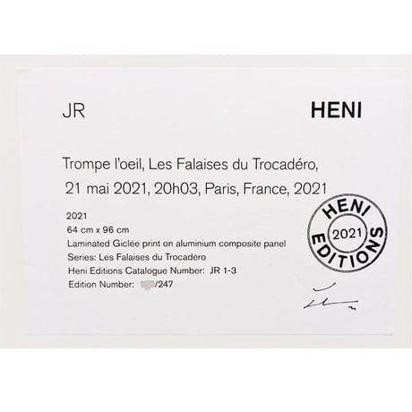 JR「Trompe l'oeil, Les Falaises du Trocadéro（1-3）」ジークレー