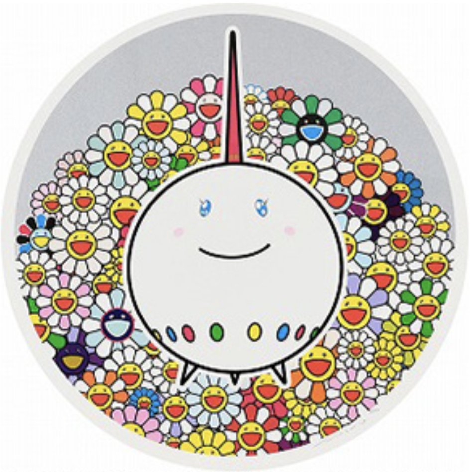 朝ぼらけちゃん 村上隆 版画 シルクスクリーン 村上 隆「フラワー・Pちゃん」シルクスクリーン | BISENDO art gallery