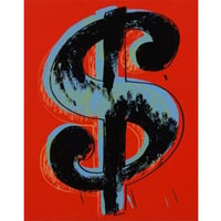 アンディー・ウォーホル「Dollar（Red）（ｻﾝﾃﾞｰﾓｰﾆﾝｸﾞ版）」スクリーン プリント