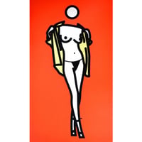 ジュリアン・オピー「Woman Taking Off Man's Shirt」スクリーンプリント