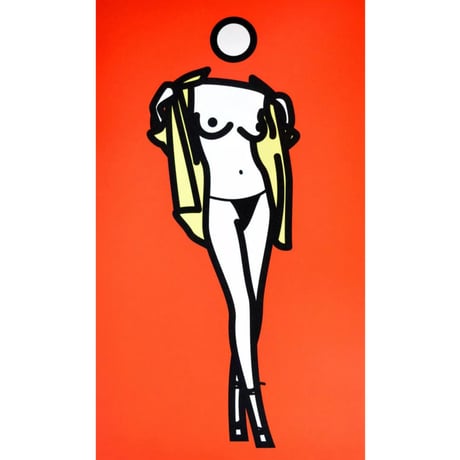 ジュリアン・オピー「紳士シャツを脱ぐ女」シルクスクリーン 2003年 CATEGORY ジュリアン・オピー | BISENDO art gallery