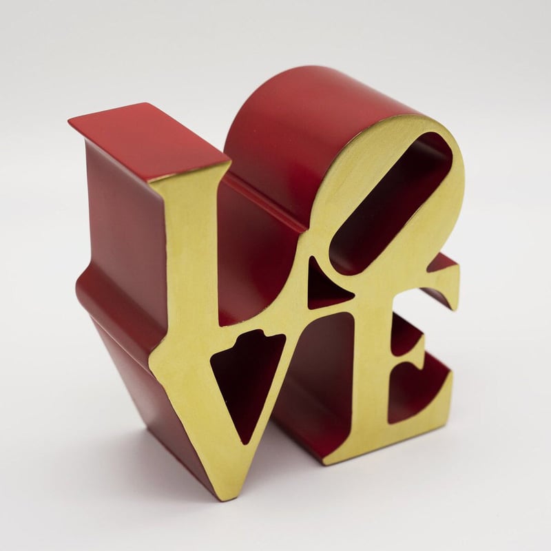 ■限定500個■ ロバート インディアナ 『LOVE』RED GOLD 証明書 ロバート・インディアナ「LOVE（Red,Gold）」ポリストーン