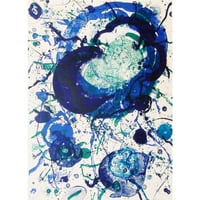 サム・フランシス「Untitled」;「天空の詩」より　リトグラフ
