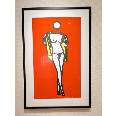 ジュリアン・オピー「Woman Taking Off Man's Shirt」スクリーンプリント