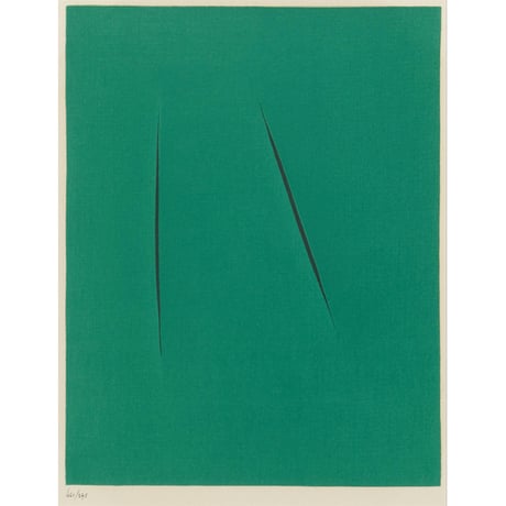 ルーチョ・フォンタナ「Concetto Spaziale（空間概念）」リトグラフ