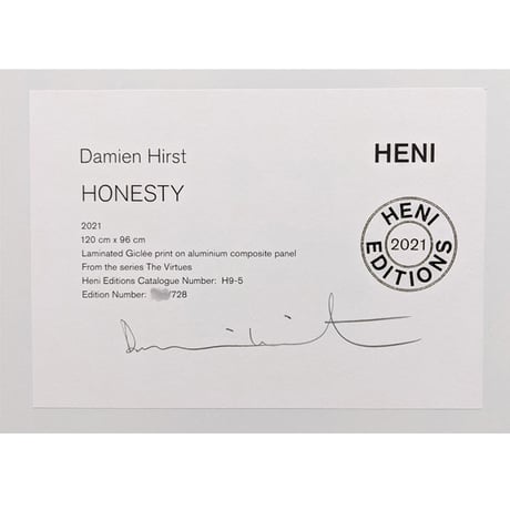 ダミアン・ハースト「Honesty」;「The Virtues」よりジークレー