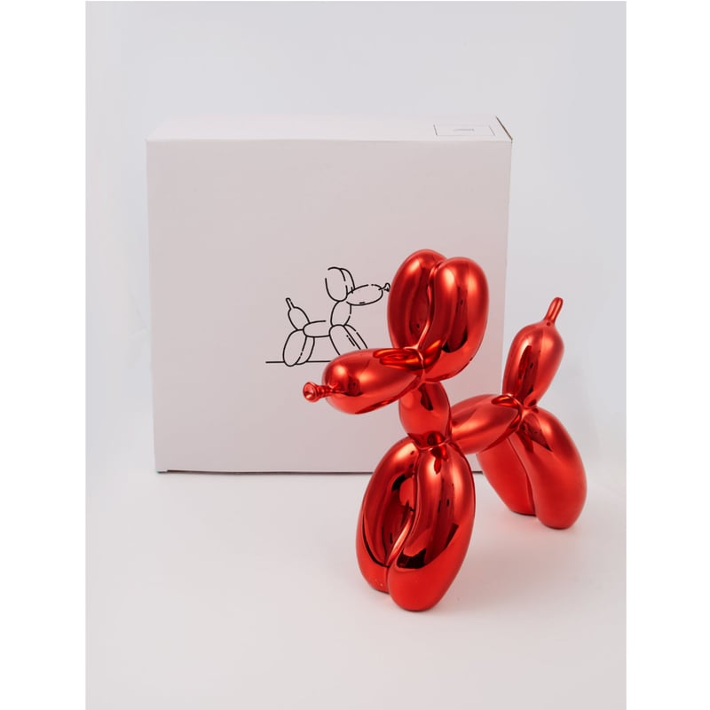 ジェフ・クーンズ「バルーン・ドック（レッド）」フィギュア