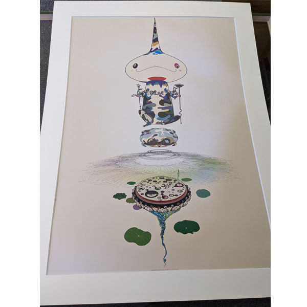 ART - 村上隆 二重螺旋逆転 抽象画 作家直筆サイン 現代アート 版画 絵画 真作保証 村上隆 二重螺旋逆転（白） | 絵画など美術品の販売と買取