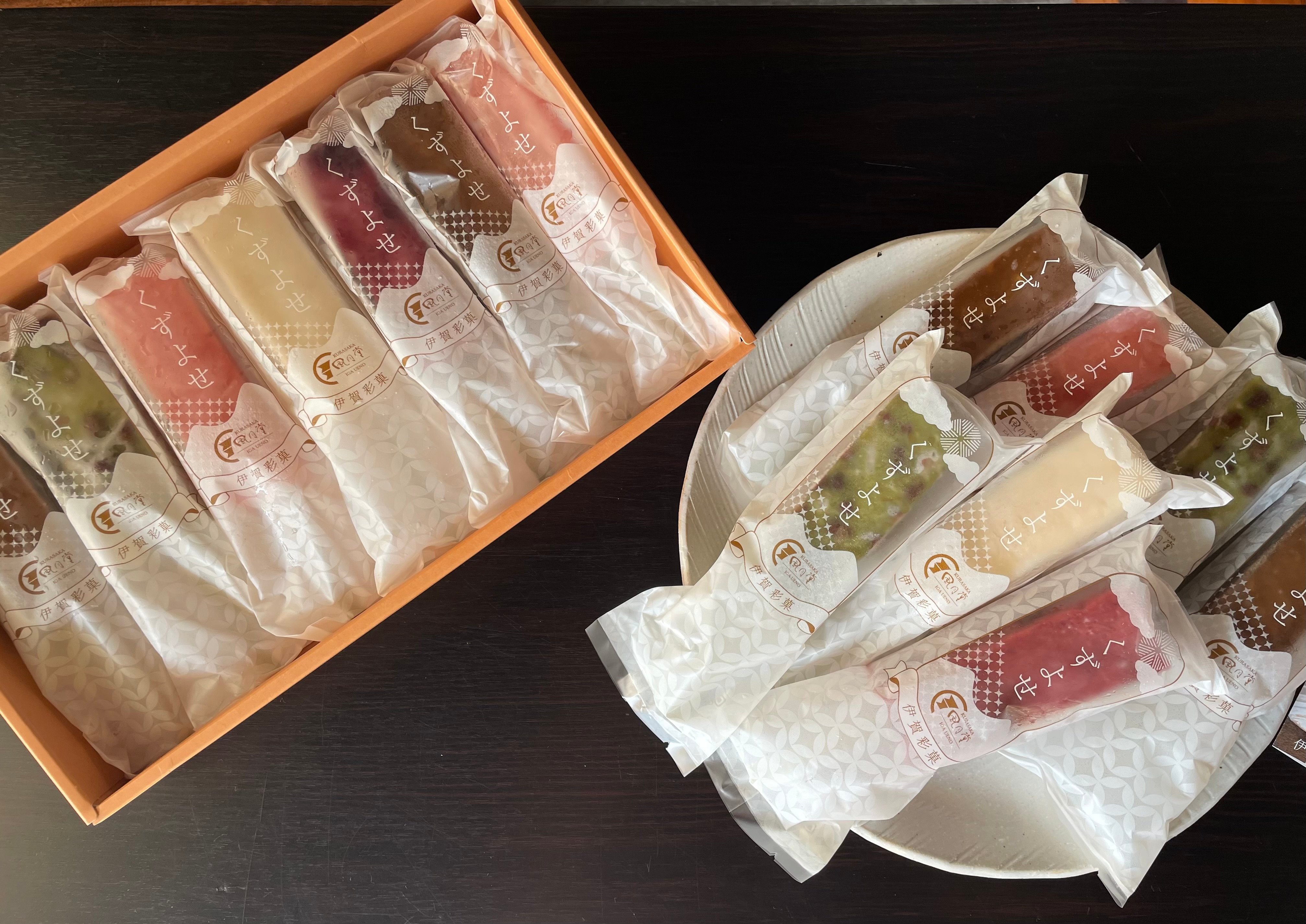 冷凍便】くずよせギフト箱入り（5種類14本入り） | くらさか風月堂