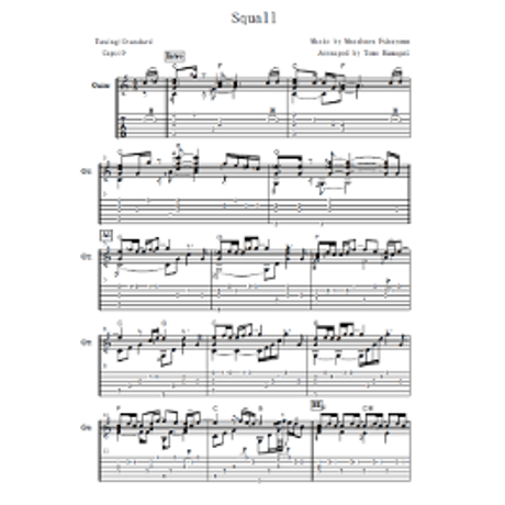 Squall -Japanese popular song- Masaharu Fukuyama [Level A](Fingerstyle guitar)