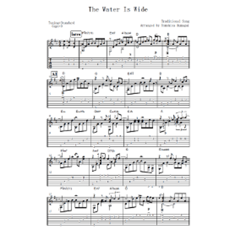 The Water is Wide-simple arrangement [Level A] (Fingerstyle guitar)