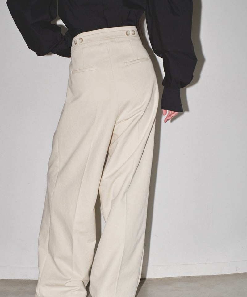 Peachskin Tuck Trousers