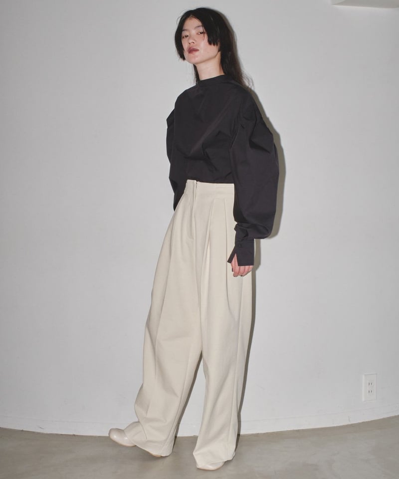 Peachskin Tuck Trousers | roly poly r