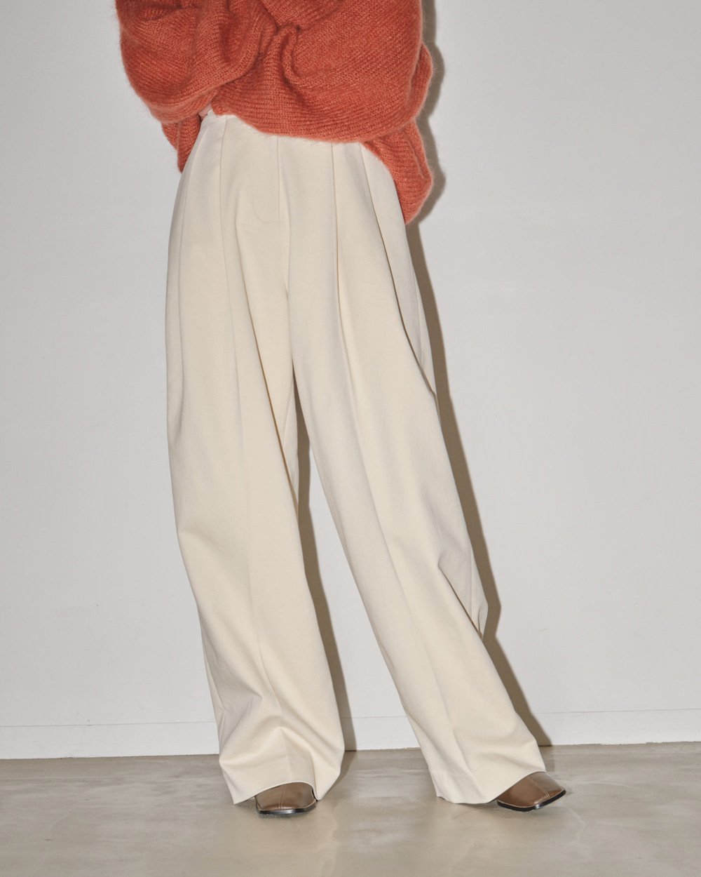 Peachskin Tuck Trousers | roly poly r