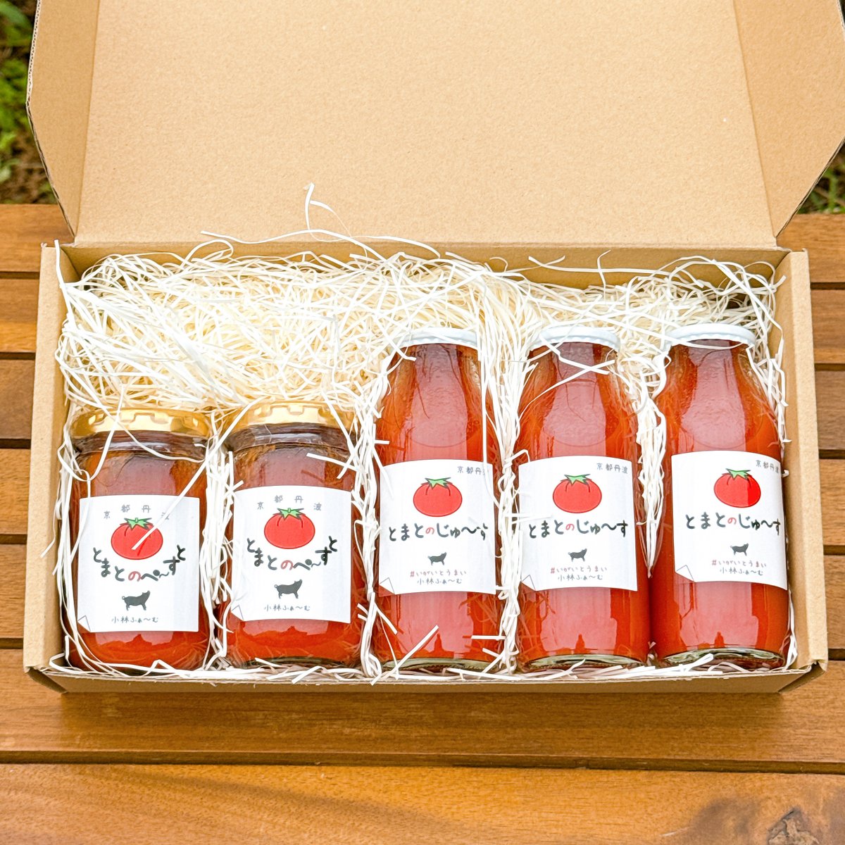 ギフトセット】とまとのじゅ～す180ml3本＆とまとのぺ～すと150g2本