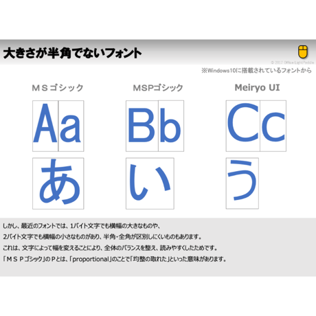 半角文字と全角文字の話