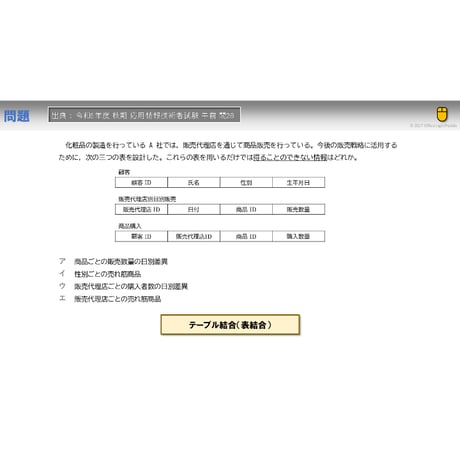 【情報処理試験 解説】テーブル結合
