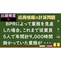 【情報処理試験 解説】BPR実施後の費用削減効果