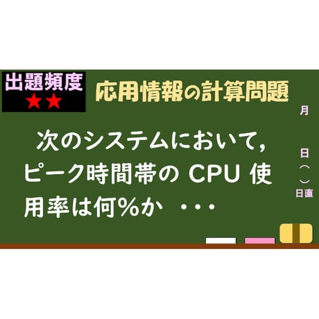 【情報処理試験 解説】ピーク時間帯のCPU使用率