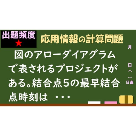 【情報処理試験 解説】最早結合点時刻