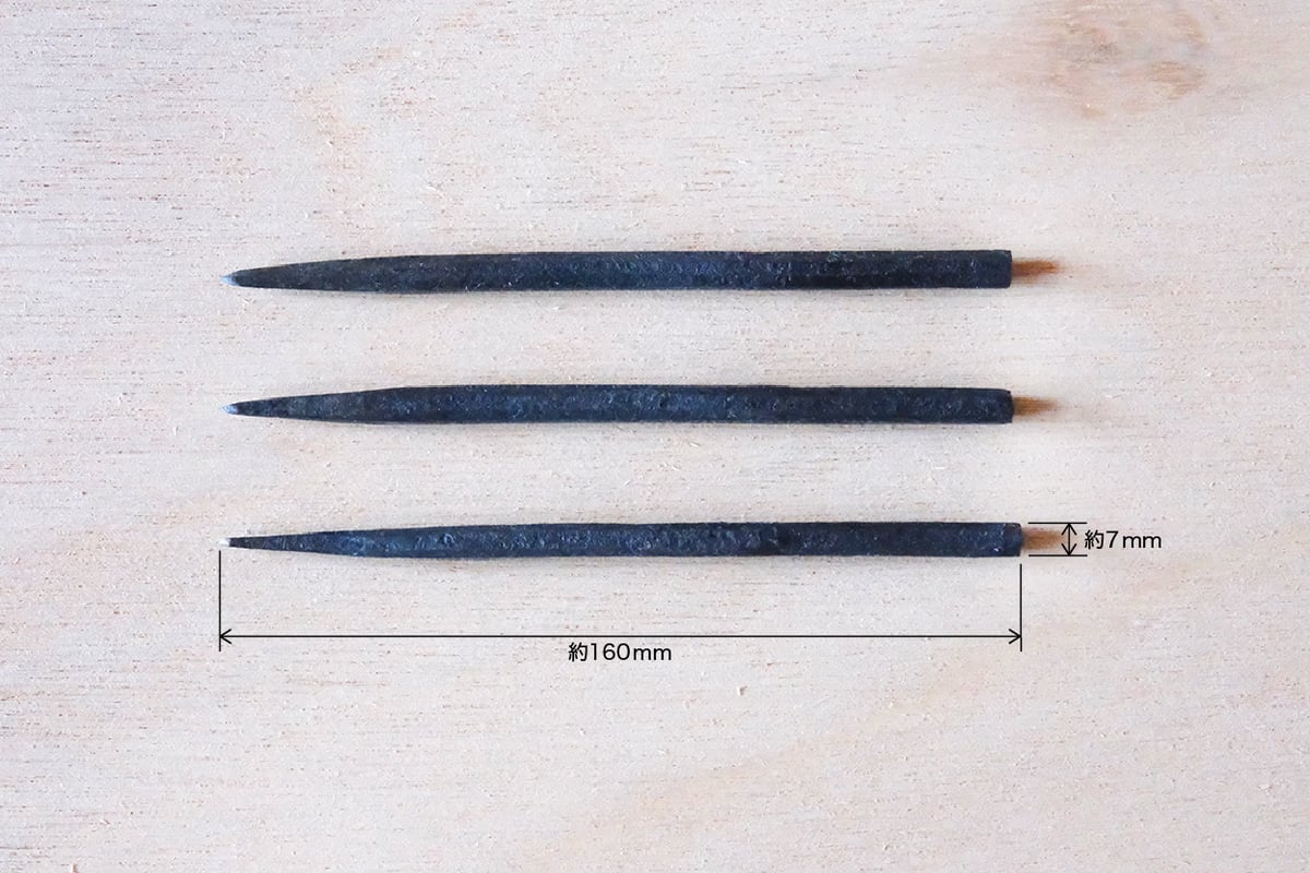 手裏剣本物　棒手裏剣　八角棒手裏剣　忍者　道具　武具　時代物 稽古・練習用 鍛造「棒手裏剣 八角」（3本セット） | SDP STORE