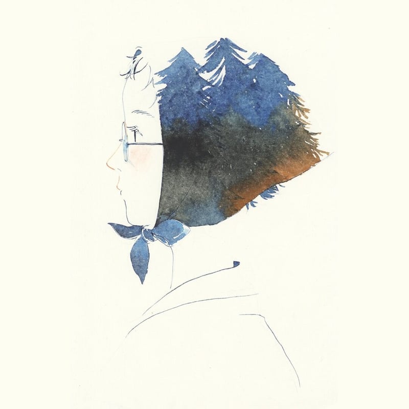 限定販売】記憶とブルー 正方形ポストカード | atelier