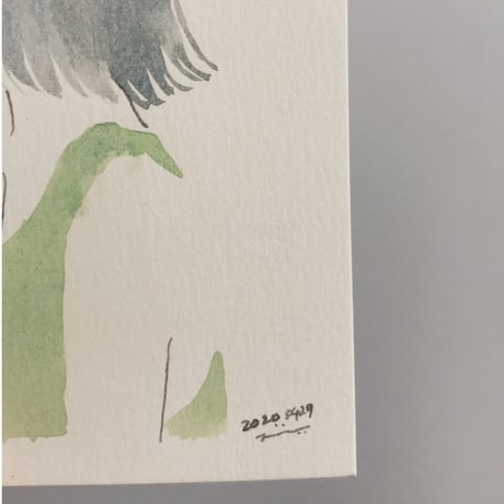 今日のドローイング no 18 color 帽子:初夏