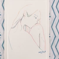 今日のドローイング no 13 color まつ人