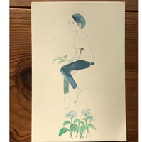 今日のドローイング no 59（顔彩)