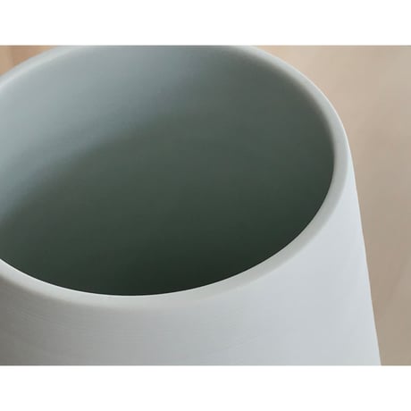 [ J.L Coquet - ジャン・ルイ・コケ ] < Hémisphère - エミスフェール > 　Vase - 花器　43cm　ホワイトサテン