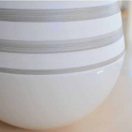 [ J.L Coquet - ジャン・ルイ・コケ ] < Hémisphère - エミスフェール > 　Vase - 花器　43cm　グレーストライプ