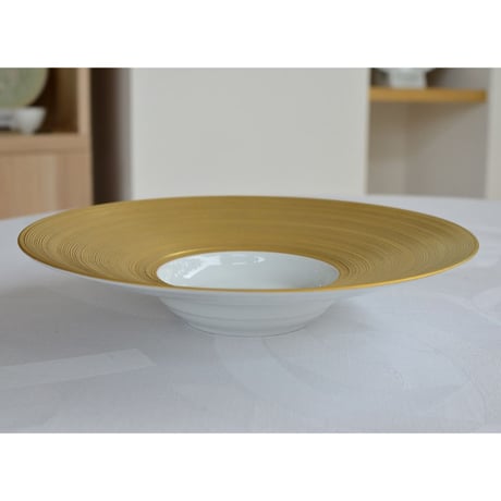 [ J.L Coquet - ジャン・ルイ・コケ ] < Hémisphère - エミスフェール > リム深皿 23cm  ゴールド