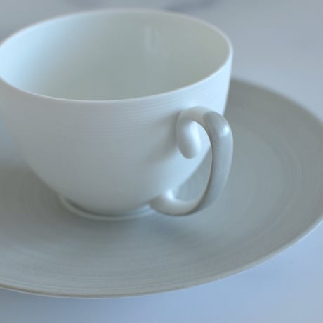 [ J.L Coquet - ジャン・ルイ・コケ ] < Hémisphère - エミスフェール >  エクストラコーヒーカップ＆ソーサー 20cl グレー