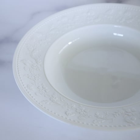 [ J.L Coquet - ジャン・ルイ・コケ ] < Georgia - ジョージア > 　リム深皿MM 20.5cm　ホワイトサテン