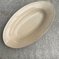 渡邉由紀　オーバル深皿　白灰