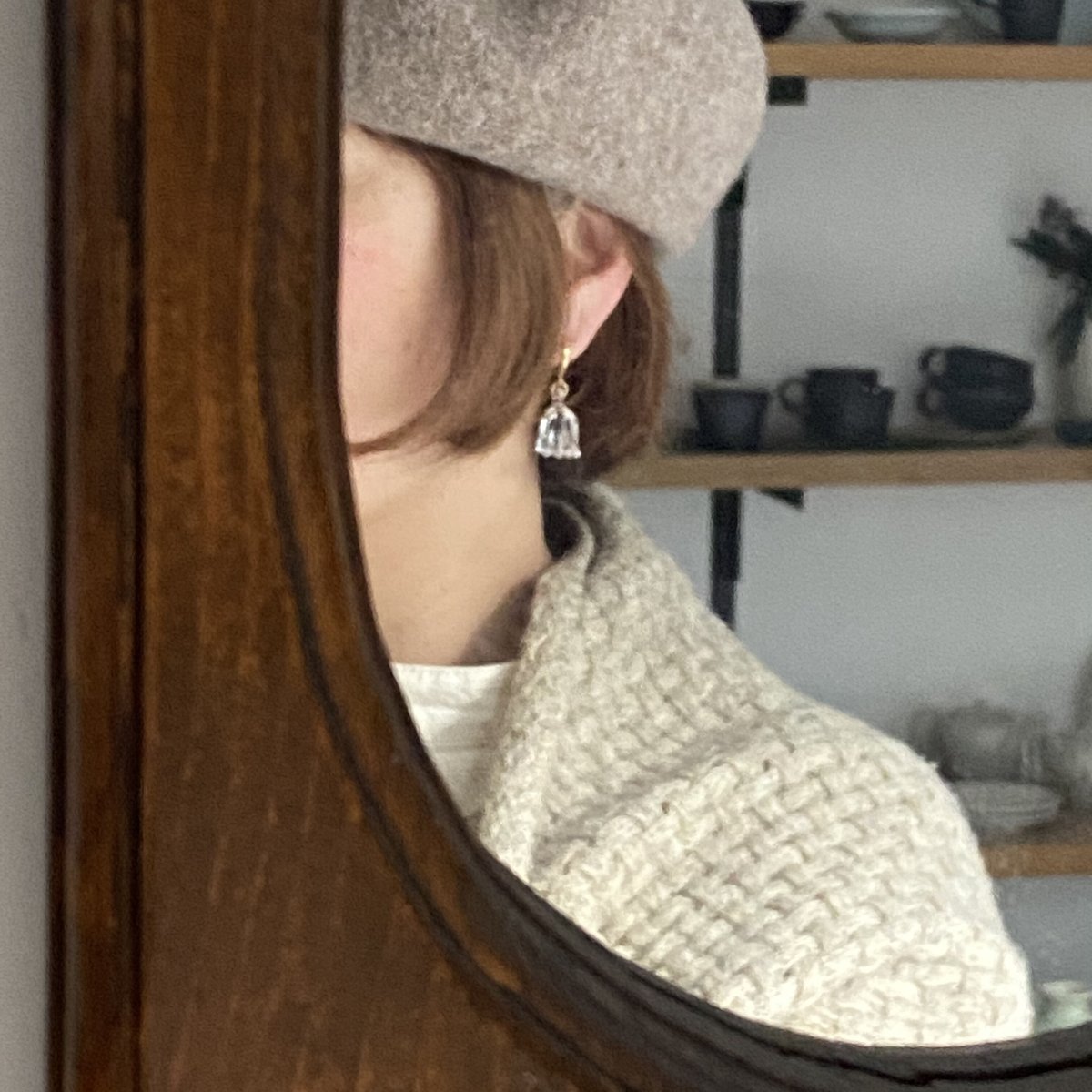 3みっつ ガラスクラゲ ピアス | hisoca 3みっつ ガラスクラゲ ピアス | hisoca
