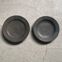 小谷康弘　黒彩　６寸リム皿