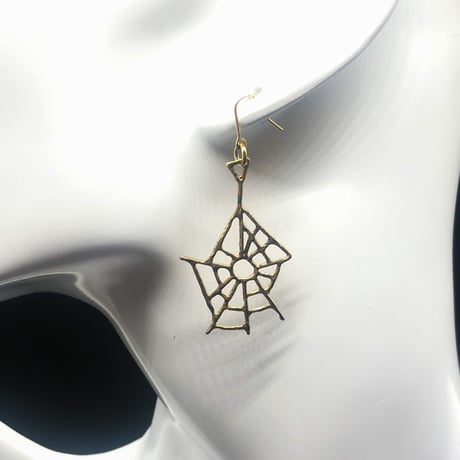 蜘蛛の網ピアス(BR)