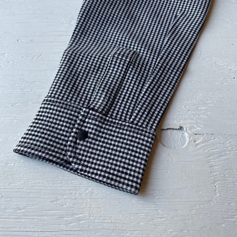 ギンガムサッカーのショートカラーシャツ / AXESQUIN ELEMENTS