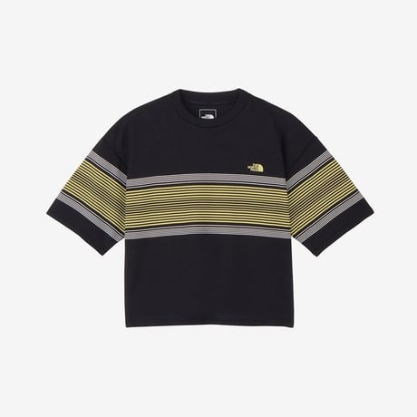 ショートスリーブフリーランパネルボーダークルー（レディース）/ ノースフェイス THE NORTH FACE