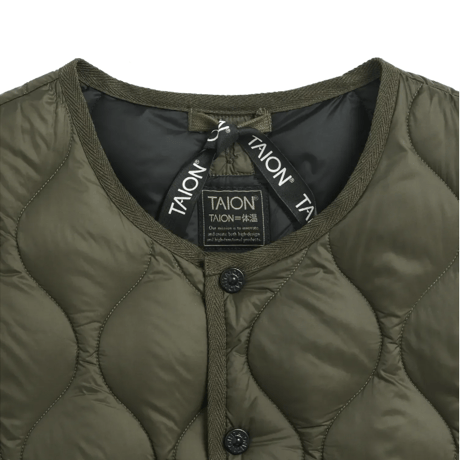 ミリタリー オーバーサイズクルーネック ダウンコート / TAION タイオン