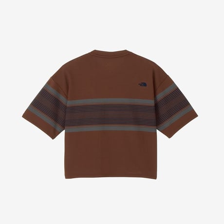 ショートスリーブフリーランパネルボーダークルー（レディース）/ ノースフェイス THE NORTH FACE